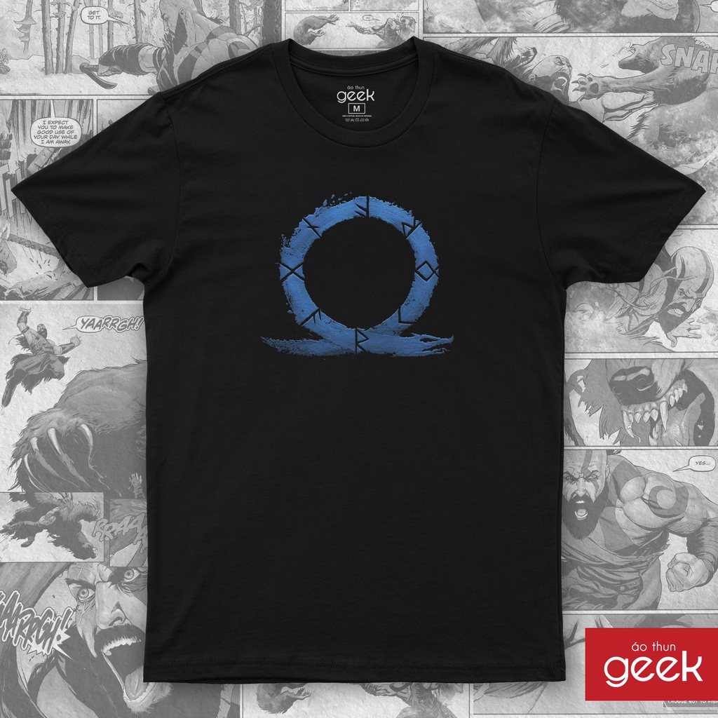 Áo thun hình God of War - Ragnarok 02, vải 100% Cotton dày, siêu mịn.