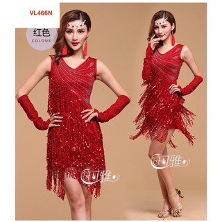 Đầm khiêu vũ bơ đầm latin nhũ phối kim sa vl466n