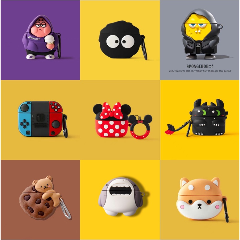 Vỏ Bảo Vệ Hộp Sạc Tai Nghe Airpods Pro 2 Mềm Họa Tiết Khủng Long Nhỏ Dễ Thương