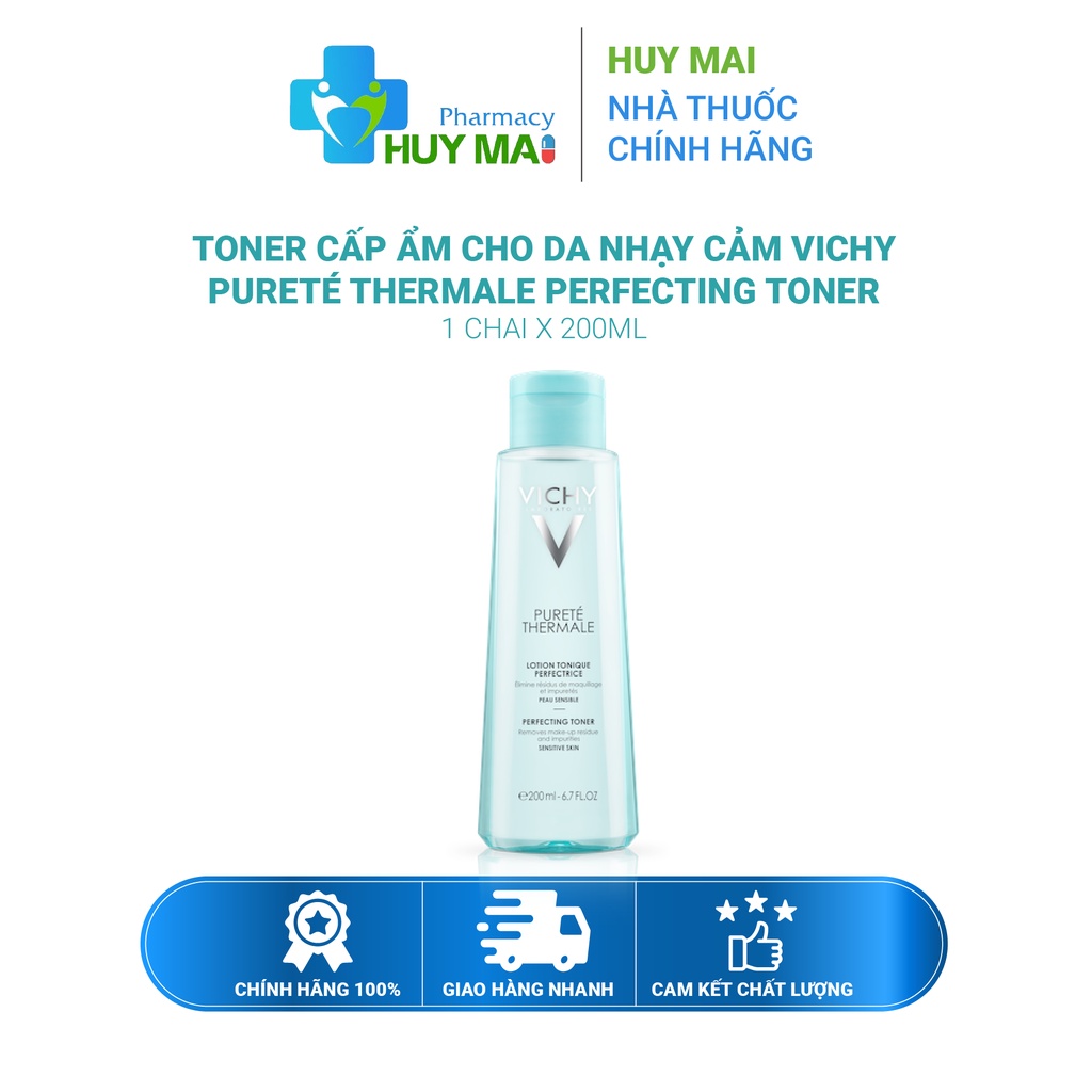 Toner cấp ẩm cho da nhạy cảm Vichy Pureté Thermale Perfecting Toner Chai 200ml
