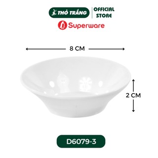 Chén, dĩa chấm màu trắng Srithai Superware Thái Lan cao cấp