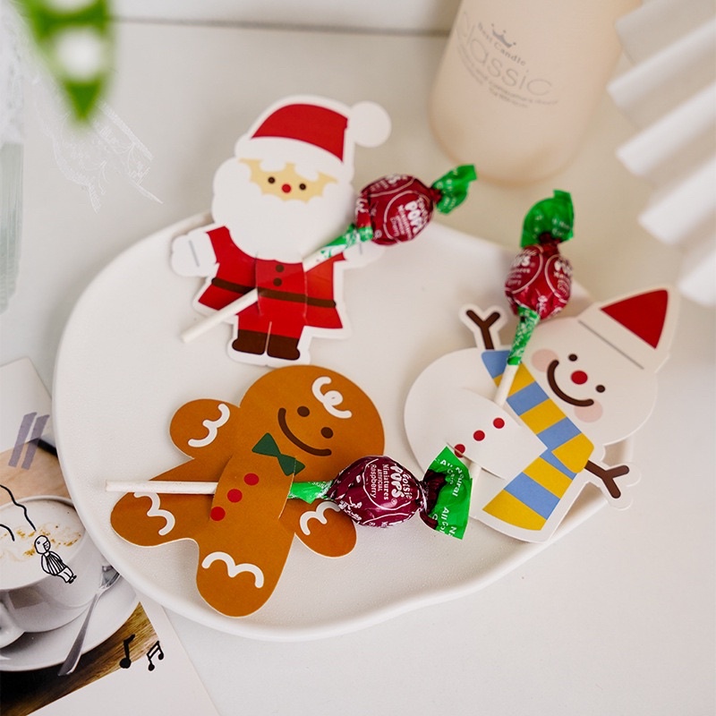 Set 50 Thẻ gắn kẹo Giáng sinh, Noel,,Halloween(mix mẫu)