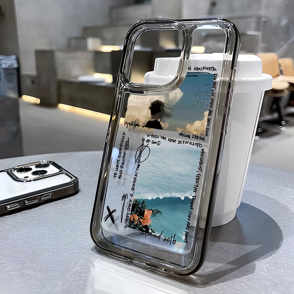 Ốp Điện Thoại Trong Suốt In Hình Đám Mây Cho iphone 14ProMax 13 11 12 7Plus X XR XS Max 8 7