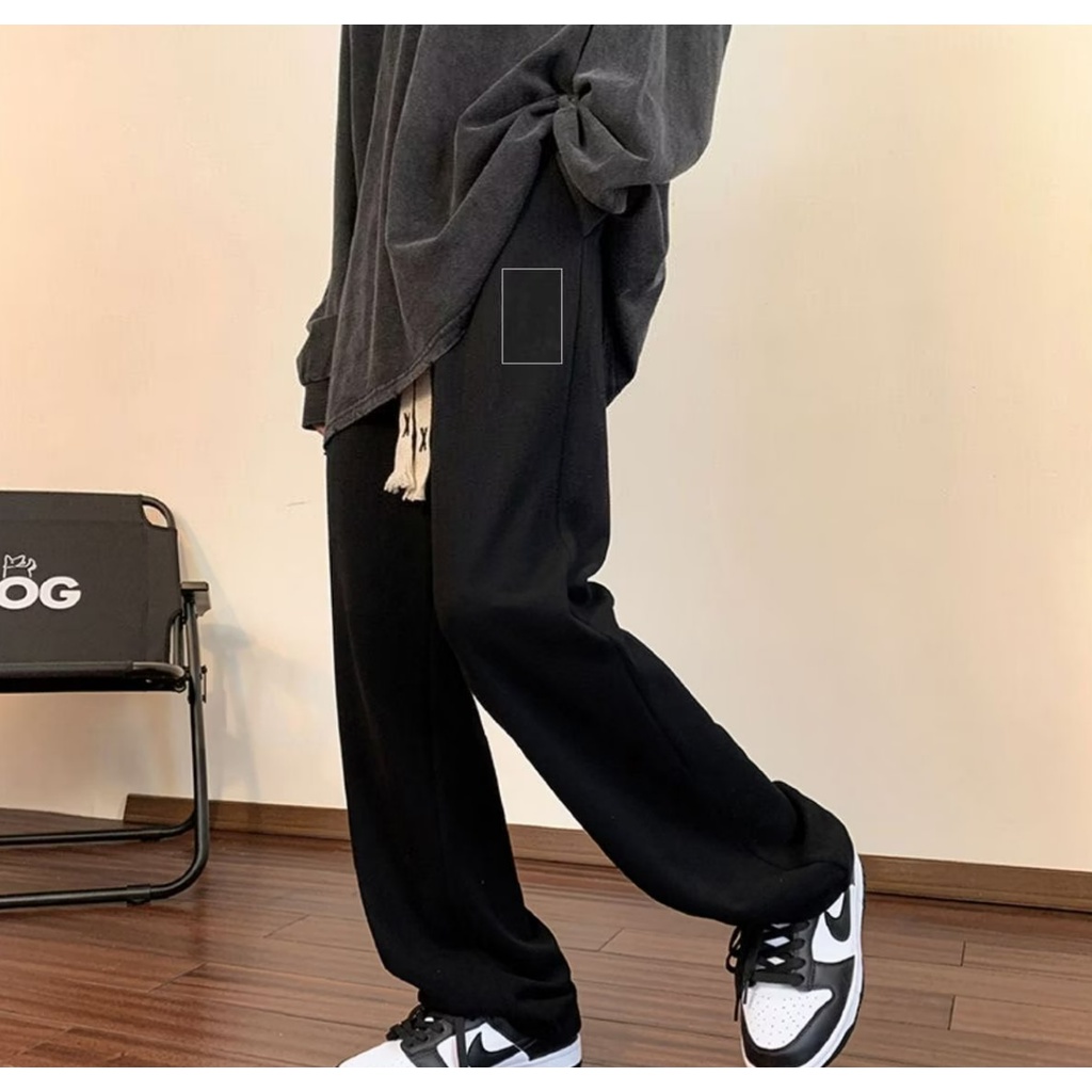 Quần ống rộng Lưng Thun Màu Trơn Size M-8XL Thời Trang Cho Nam