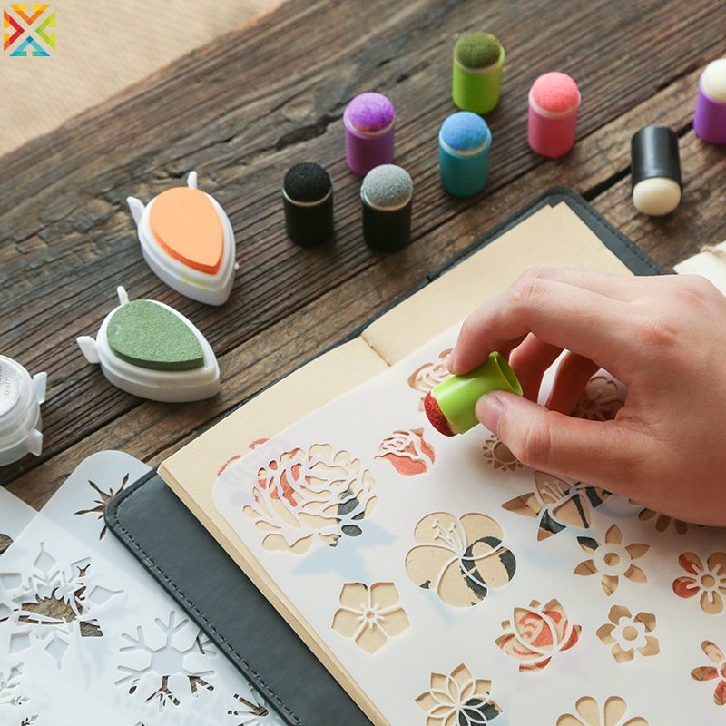 Bộ 3 Miếng Mút Gắn Ngón Tay Hỗ Trợ Sơn Vẽ Tranh