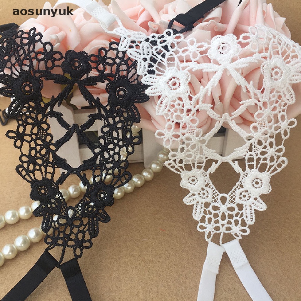 Aosunyuk Sexy Butterfly Lace Back Cross Straps Buckle Slip Back Bra Straps EN
