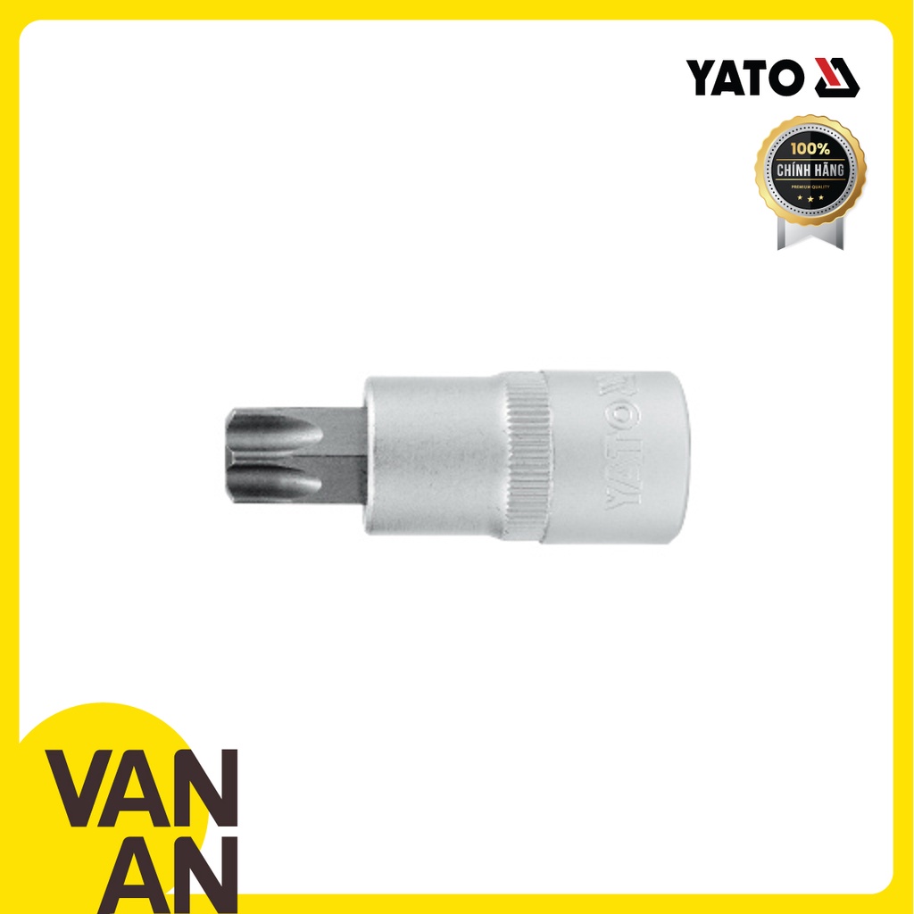 Khẩu mũi vít hoa thị, sao 6 cạnh có đầu chụp 1/2" Yato