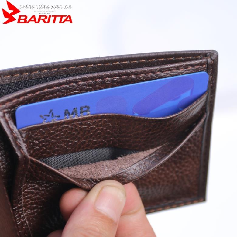 Ví nam Baritta da bò dáng ngang. bóp da nam chính hãng BH 12 tháng - VD004
