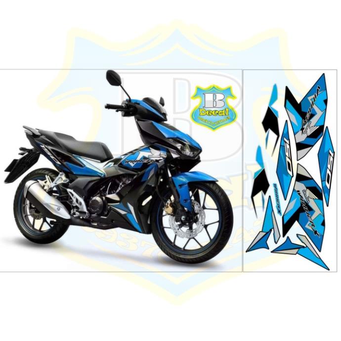 DECAL PVC 5 LỚP CHẤT LƯỢNG CAO Tem rời winner X mẫu zin xanh đen