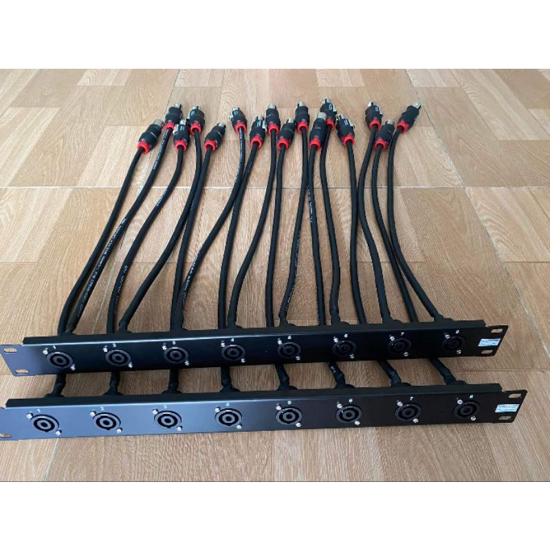 Thanh panel bắt sẵn Jack loa gắn tủ máy .Thanh panel 12lỗ