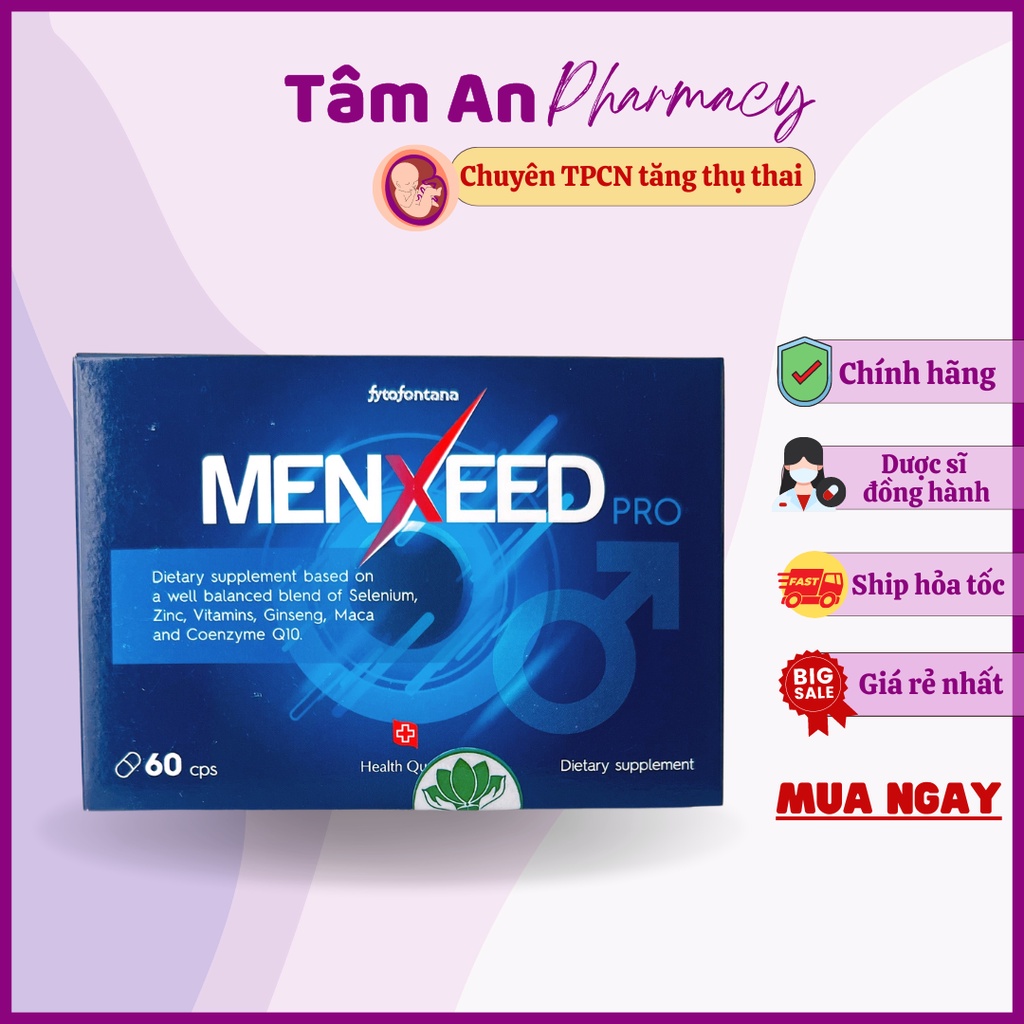 Menxeed Pro Tăng sinh lý  cải thiện chất lượng tinh trùng