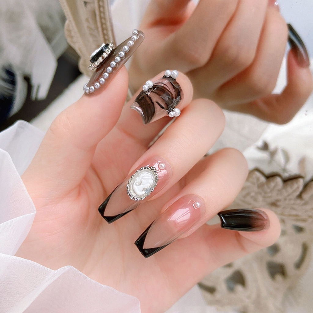 Bộ 10 Đá Mắt Mèo Mini Tự Trang Trí Móng Tay