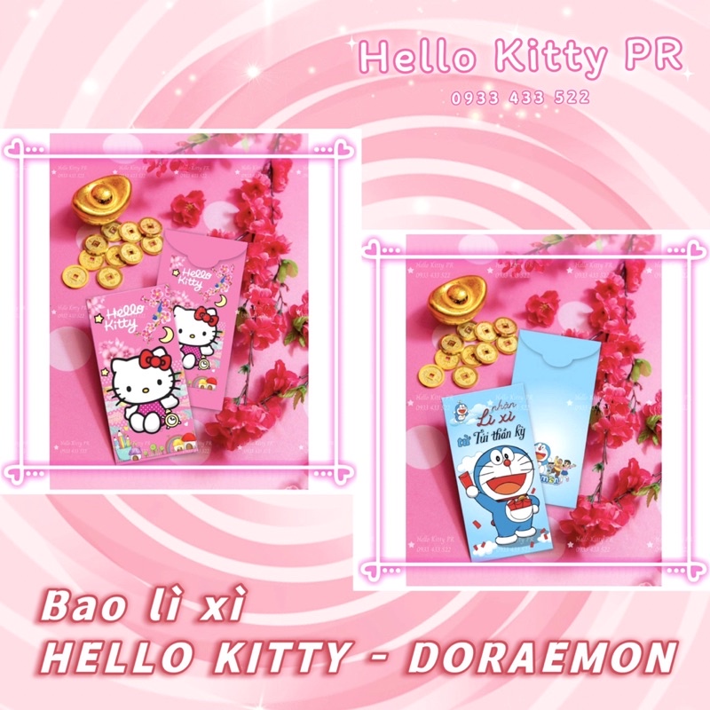 Bao lì xì HelloKitty Doremon Doraemon