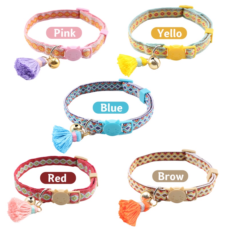 HamshMoc Vòng Cổ Tháo Lắp Nhanh Mặt Chuông Hamsa Cho Mèo