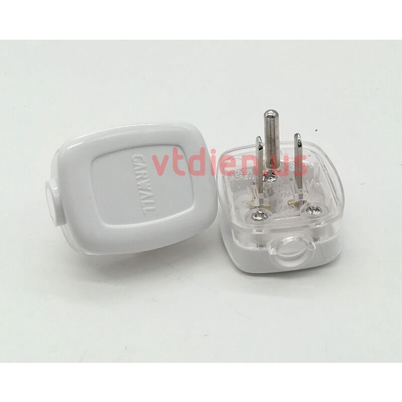 Phích cắm 3 chân Garwall GW714 10A 250V chân Đồng