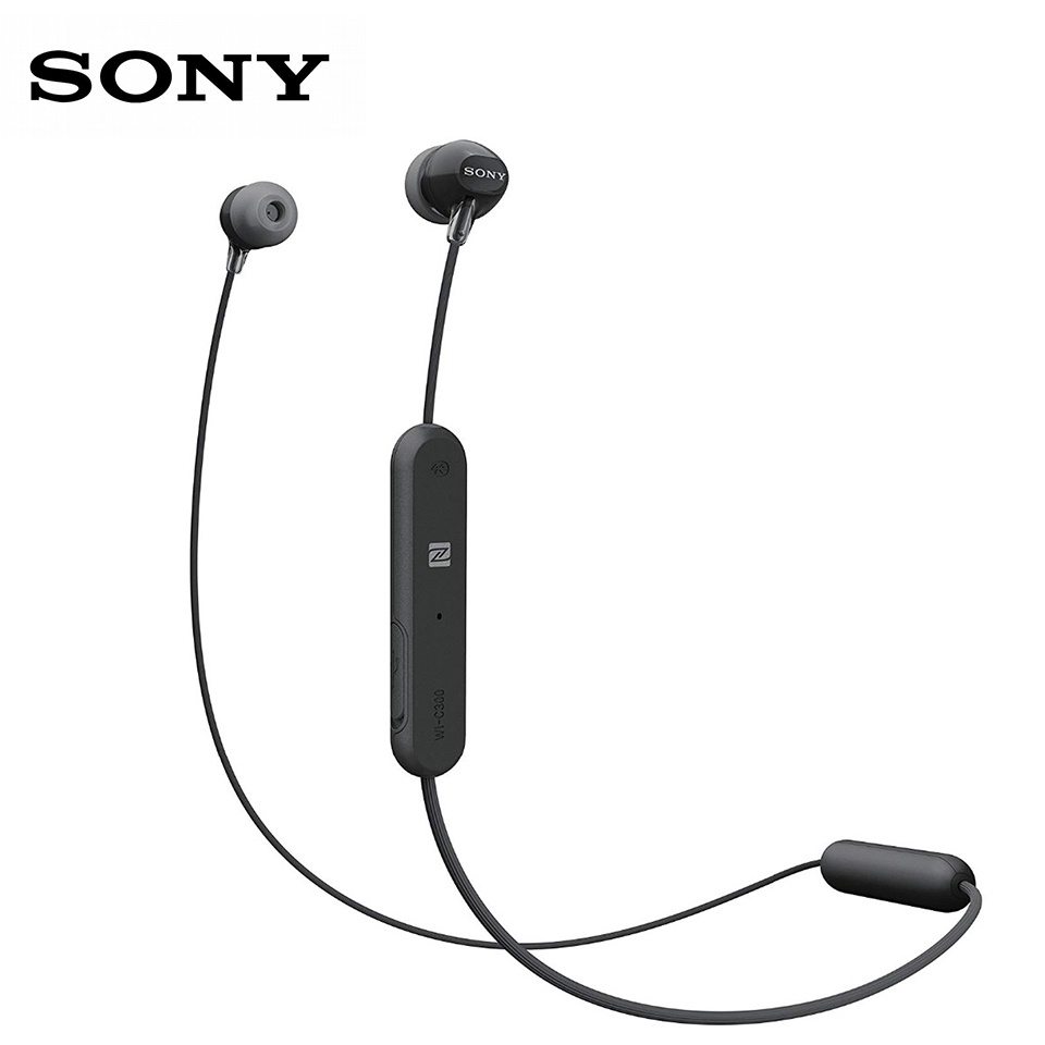 Tai Nghe Nhét Tai SONY WI-C300 Kết Nối Bluetooth Âm Thanh Stereo Sống Động Có Micro Cho iPhone / Samsung Và Phụ Kiện