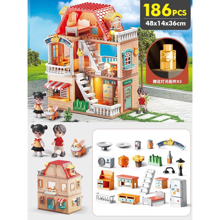 Ngôi Nhà Búp Bê 3 Tầng Feelo 2 mẫu