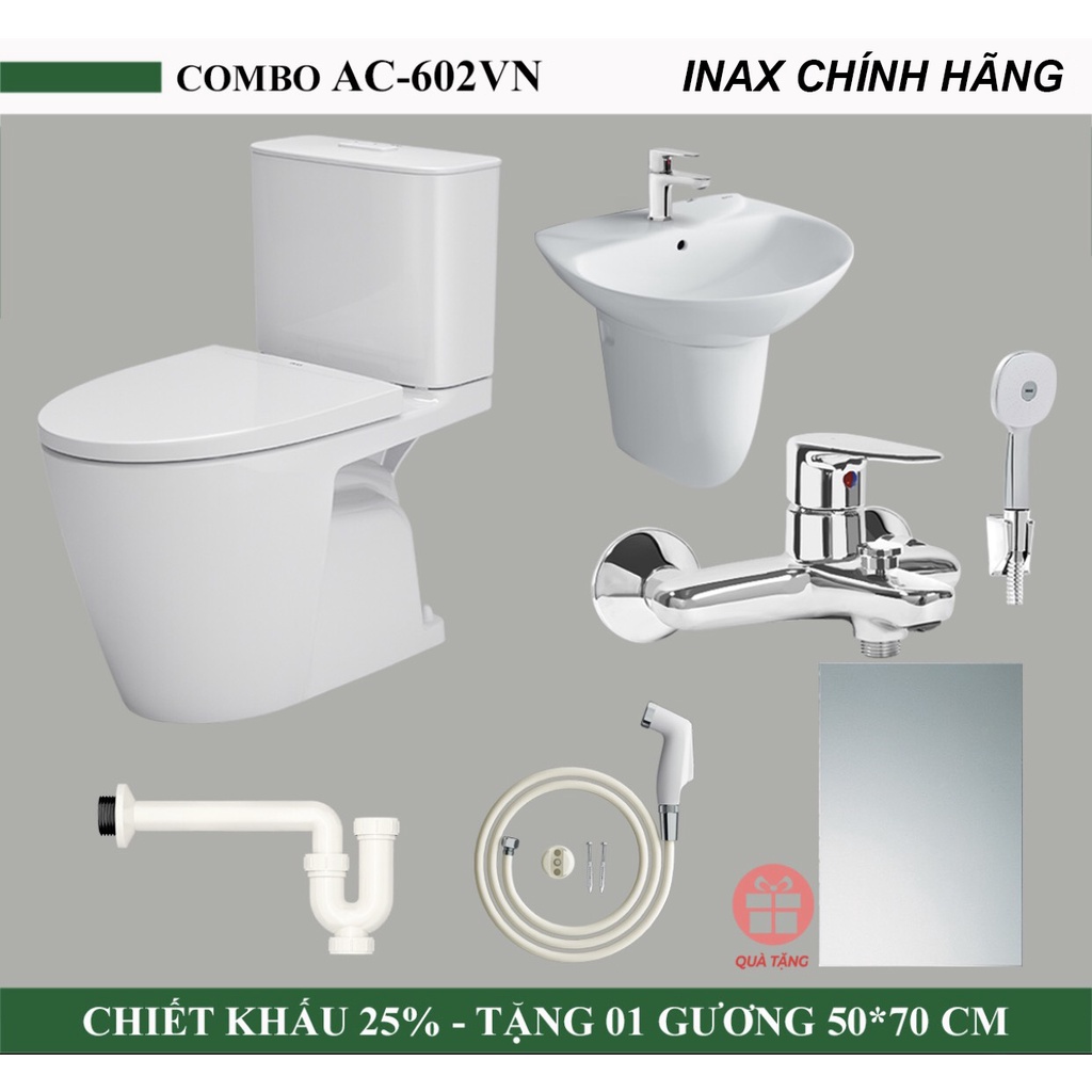 Combo bộ phòng tắm INAX AC-602VN (Chính hãng - Miễn phí VC tại Hà Nội)