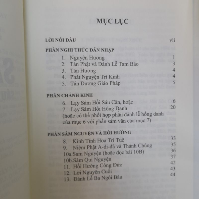 Sách - Nghi Thức Sám Hối Sáu Căn Và Hồng Danh