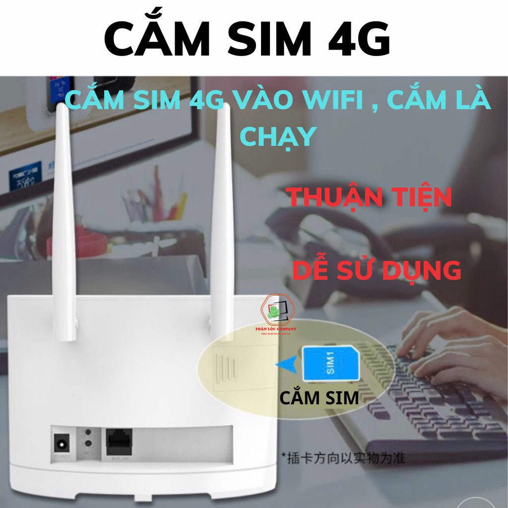 Cục phát wifi từ sim 4G LTE không dây di động có cổng lan 300Mbps lắp được nhiều loại sim bảo hành 12 tháng | BigBuy360 - bigbuy360.vn