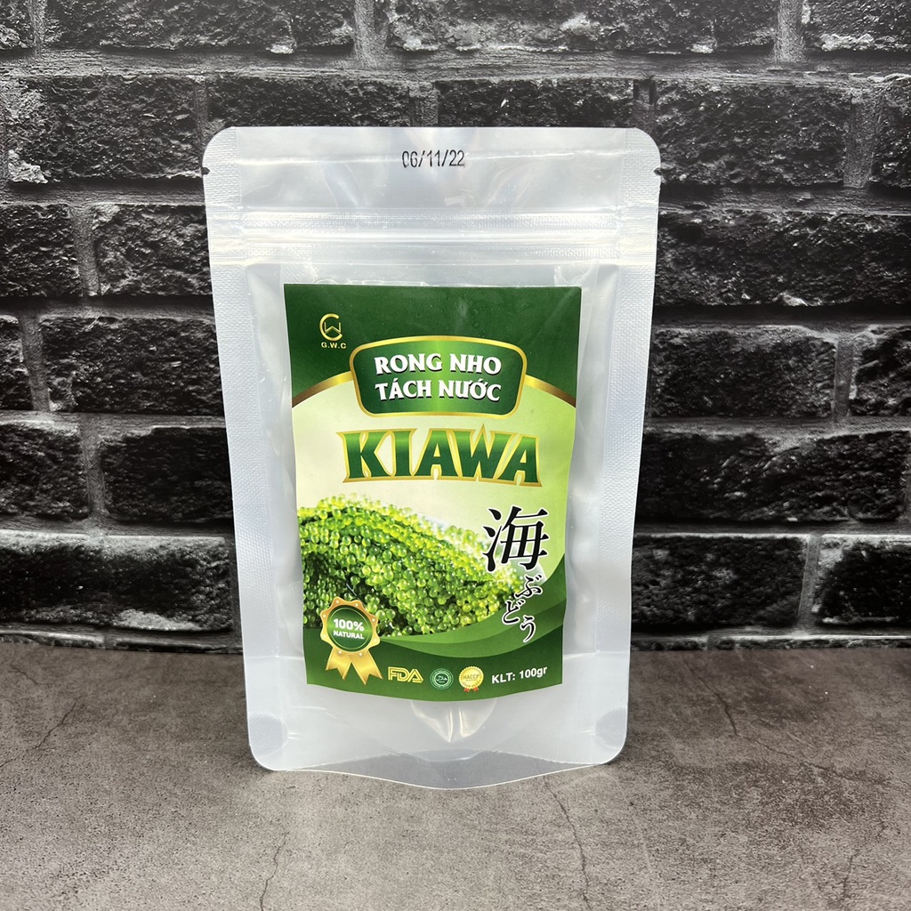 Rong Nho Muối - 100 gram (Ngâm nước nở 300 gram rong nho tươi)