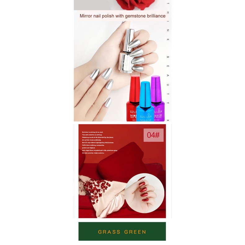 Lọ Gel Sơn Móng Tay 16 Màu Tráng Gương Sizilian