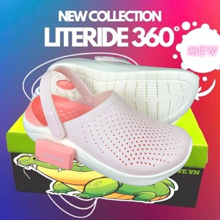 Dép sục cross literide nữ màu trắng gót hồng hàng loại 1 chính hãng full tag, full box