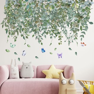 Giấy dán tường trang trí phòng khách / phòng ngủ hình lá cây