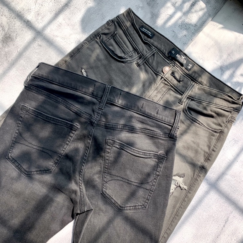 Quần jean Skinny Hollister chính hãng màu đen và xám