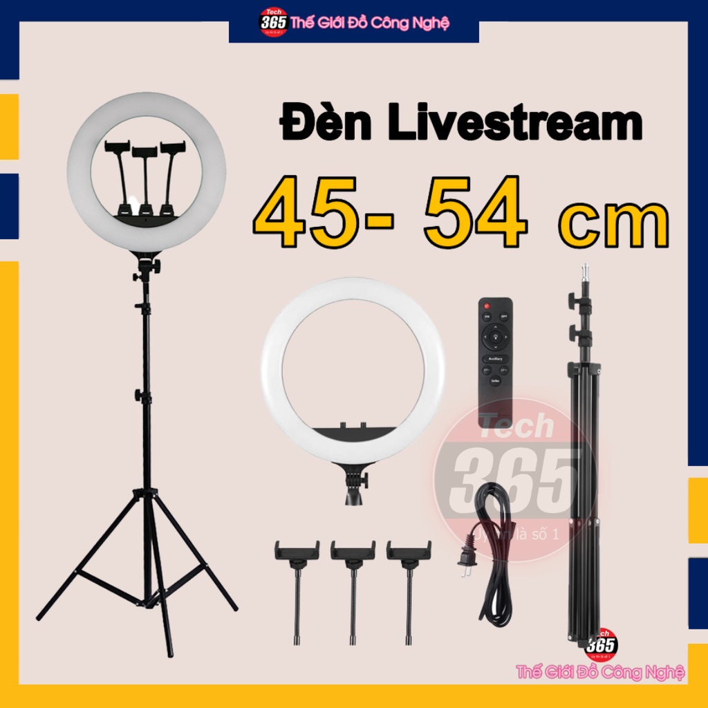 Đèn Livestream Bán Hàng Size 45,54 cm, Quay Video, Tiktok, Chụp Ảnh, Make up, Spa, Thẩm Mỹ, Phu Xăm, Làm Đẹp Bán Quần Áo
