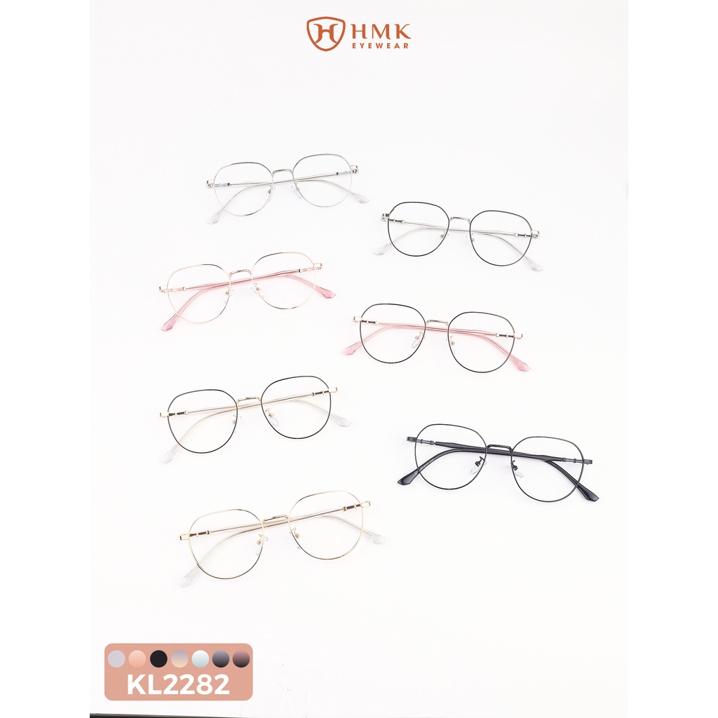 GỌNG KÍNH KIM LOẠI HMK CHO NAM NỮ DÁNG TRÒN - SALEKL2282