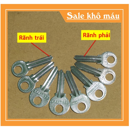 combo 20 Phôi chìa khoá Việt Tiệp cầu 10/cầu 8 trái phải mỗi rãnh 5 cái