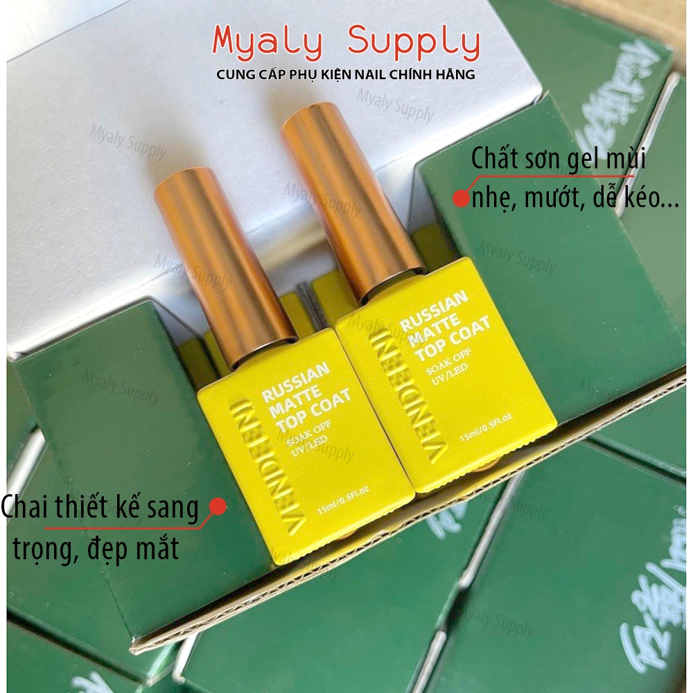 Top Lì Không Lem Khi Tráng Gương Vendeeni Chính Hãng 15ml 1585