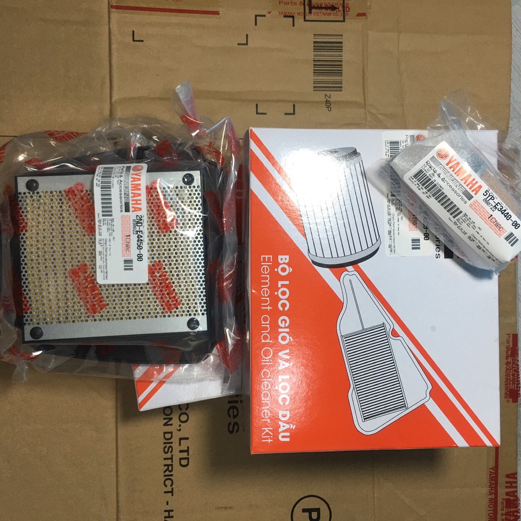 Combo Lọc gió + lọc dầu Exciter 150 chính hãng Yamaha