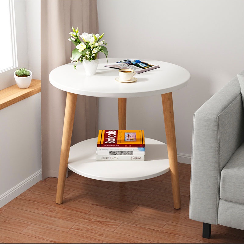 Bàn trà 2 tầng chống nước dễ vệ sinh phù hợp với mọi ghế sofa MEIR, Bàn cafe xinh xắn hiện đại cho spa, nhà hàng A54 | BigBuy360 - bigbuy360.vn