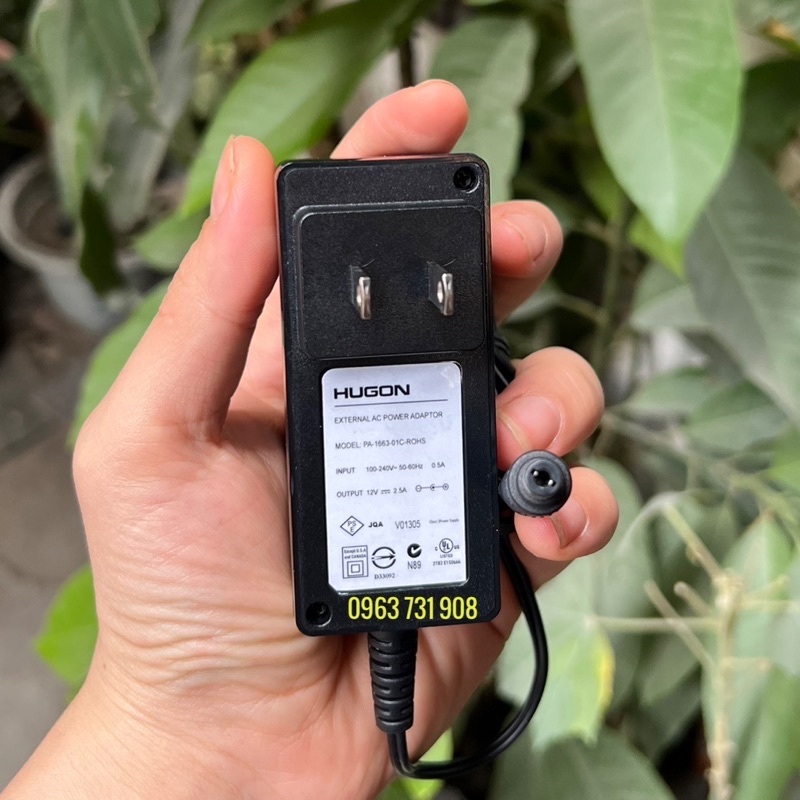 Adapter nguồn màn hình HUGON 12V 2.5A chính hãng