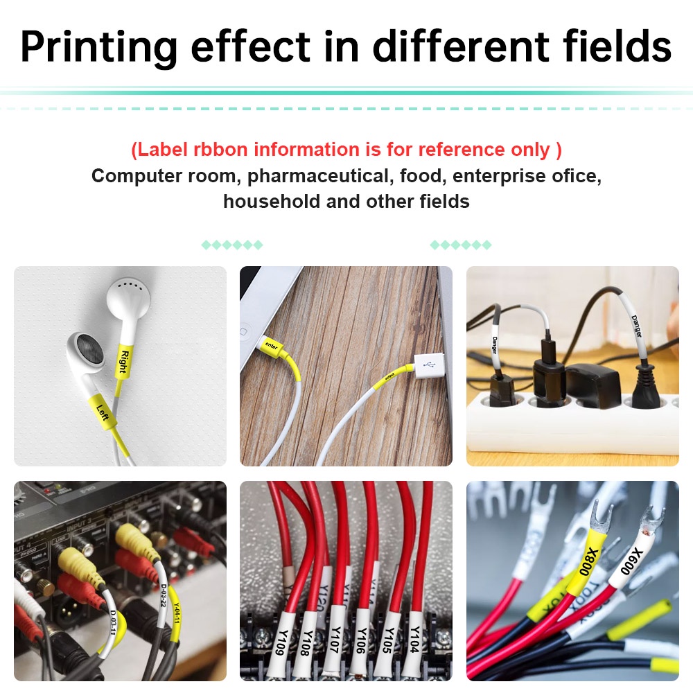 Ống co nhiệt 5.8-23.6mm cho máy in Brother PT H500 E300VP E500 E550WVP P750WVP P700 HSe231 HSe 231 HSe-231 TZe231