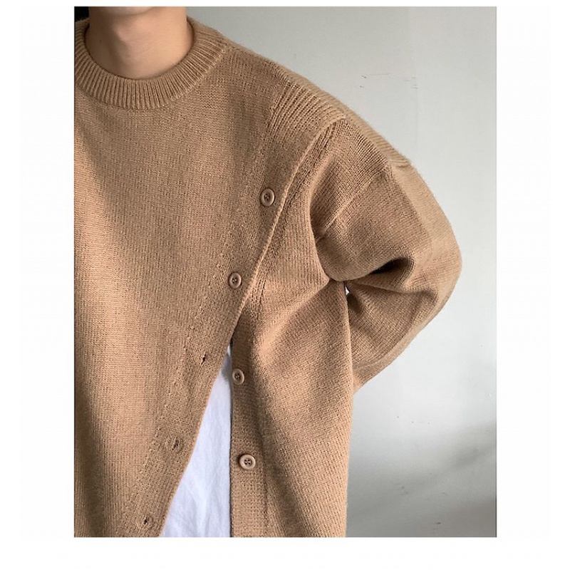 Áo Sweater Phối Nút Thiết Kế Mới Thời Trang Mùa Thu Đông Theo Phong Cách Hàn Quốc Dành Cho Nam