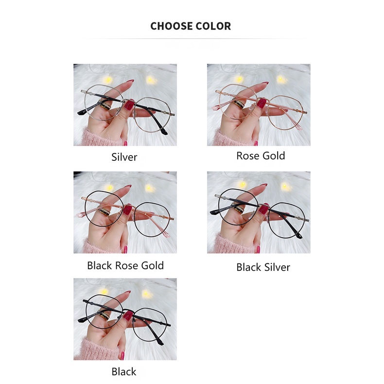 Kính Mát Gọng Kim Loại Chống Bức Xạ Cho Nữ