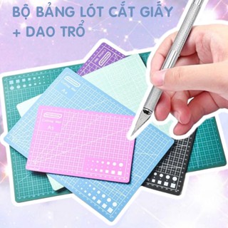  Enjoymore  Cập Nhật Màu Pastel  Bảng Cắt Tự Liền Cutting Mat A3 A4 A5 Dày Bền + Dao Chạm Trổ Tấm Lót Chiết Kê Giấy 