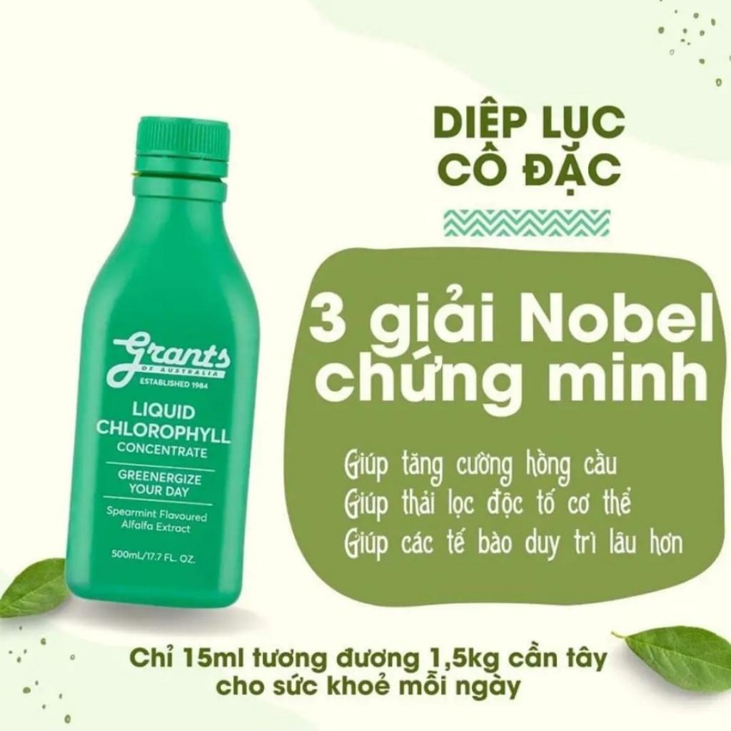 Diệp Lục Cô Đặc Grants Liquid Chlorophyll Bổ Sung Rau Xanh, Khử Mùi Cơ Thể, Hỗ Trợ Sáng Da, Thải Độc Gan, Giảm Táo Bón