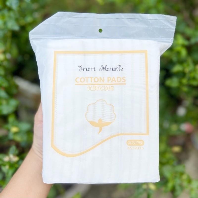 Bông Tẩy Trang Smart Manelle Cotton Pads 222 Miếng Lớp Dày Dặn Làm Sạch Da