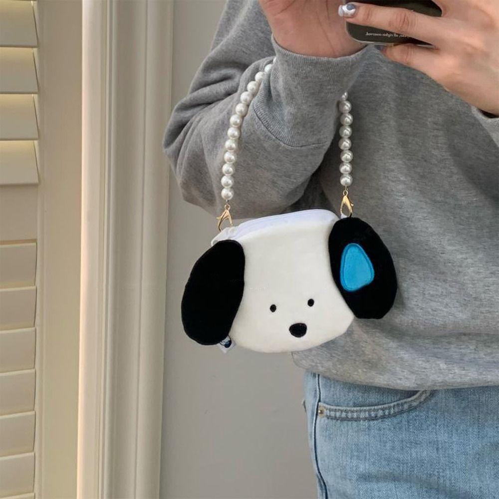 FALLFORBEAUTY Ví Đựng Tiền Xu Đa Năng Hình Chú Chó Hoạt Hình Dễ Thương