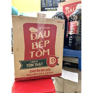 Thùng nước mắm đầu bếp tôm 2 chai ( mỗi chai 4,8 lít)
