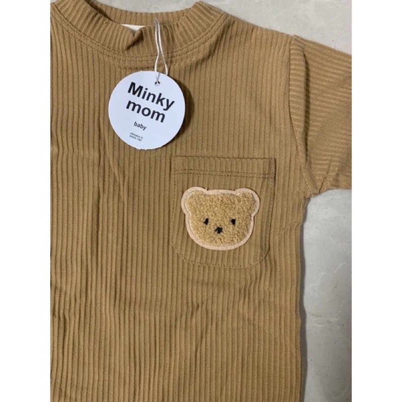 Bộ quần áo dài tay bé trai bé gái gân tăm D32