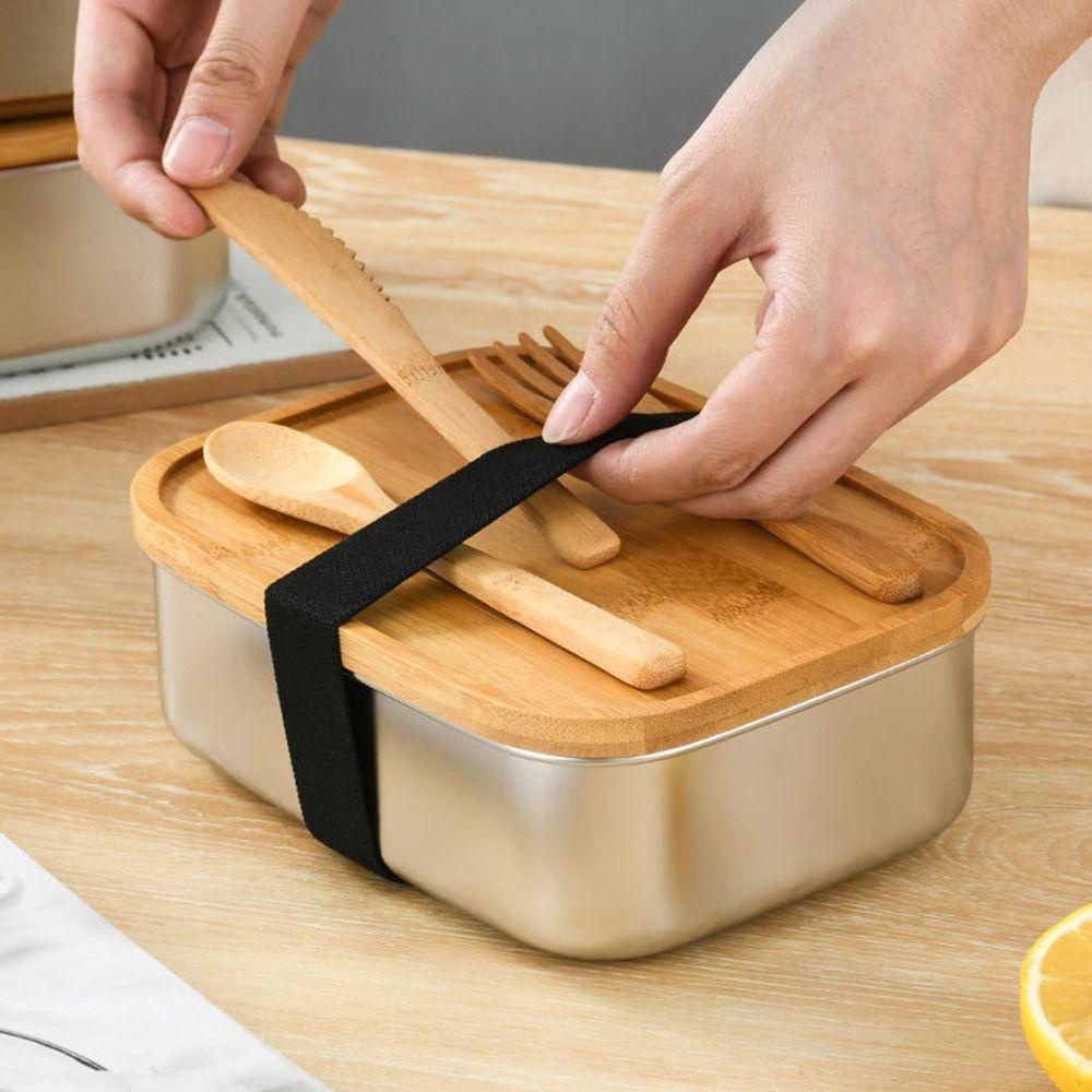Hộp Đựng Cơm Trưa Bằng Thép Không Gỉ Tiện Dụng Cho Học Sinh / Văn Phòng