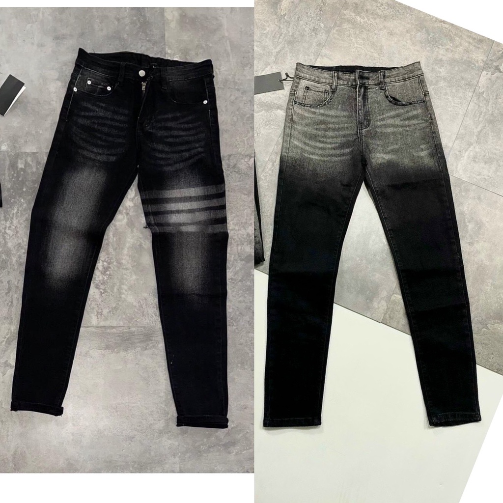 Quần jean nam loang quần bò nam rách khoá gối