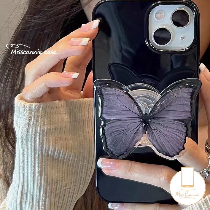 Giá Đỡ Điện Thoại Hình Bướm Có Thể Gập Lại Tiện Dụng Phong Cách Hàn Quốc