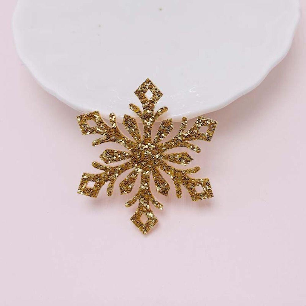 Set 50 Phụ Kiện Trang Trí Tóc Hình Bông Tuyết Lấp Lánh