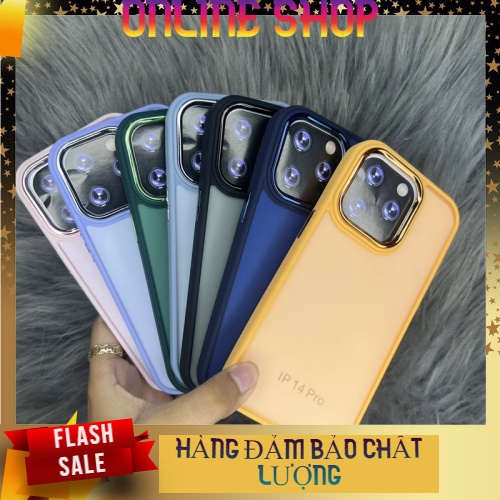 ốp lưng viền nhám cầm êm tay dành cho iphone 14/14pro/14plus/14prm-Phụ kiện online shop